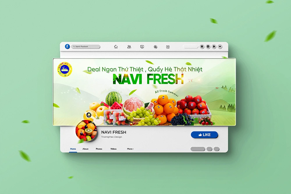 Thiết kế Cover, Banner, Social Post cho Navi Fresh