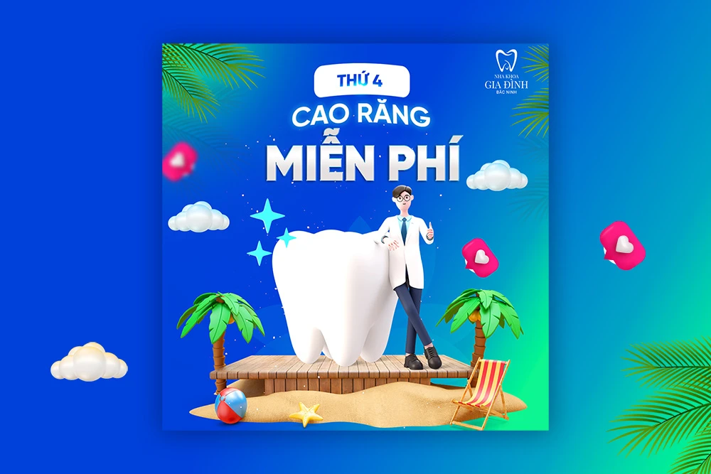 Thiết kế Banner phòng khám nha khoa